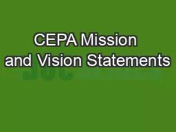 CEPA Mission and Vision Statements