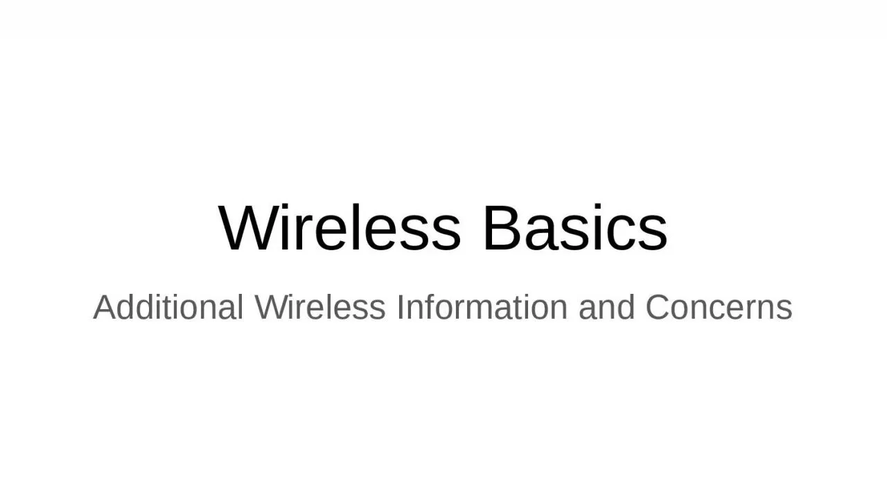 PPT-Wireless Basics