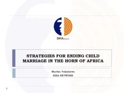 STRATEGIES FOR ENDING CHILD MARRIAGE IN THE HORN OF AFRICA