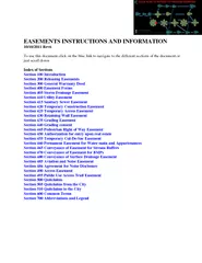 EASEMENTS INSTRUCTIONS AND INFORMATION  Rev To use thi