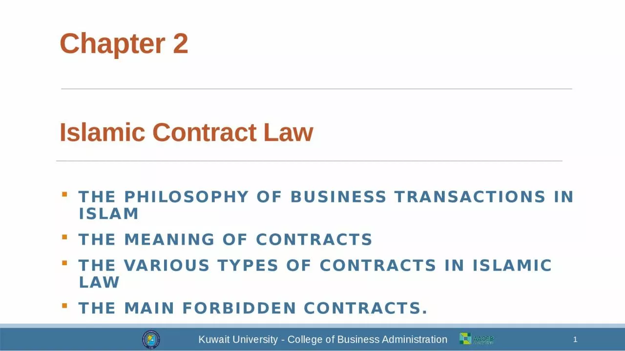 PPT-Chapter 2 Islamic Contract Law