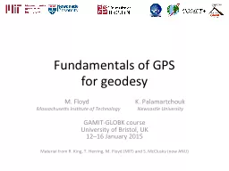 Fundamentals of GPS for geodesy