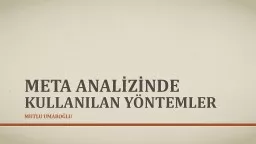 Meta  Analizi Mutlu  Umaroğlu