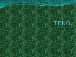 TEKO MT13-PE Melanie-Meriel Kaurit