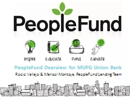 PeopleFund Overview for MUFG Union Bank