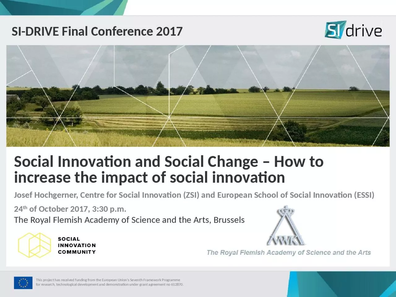 PPT-Social Innovation and Social Change How to increase the impact of social innovation