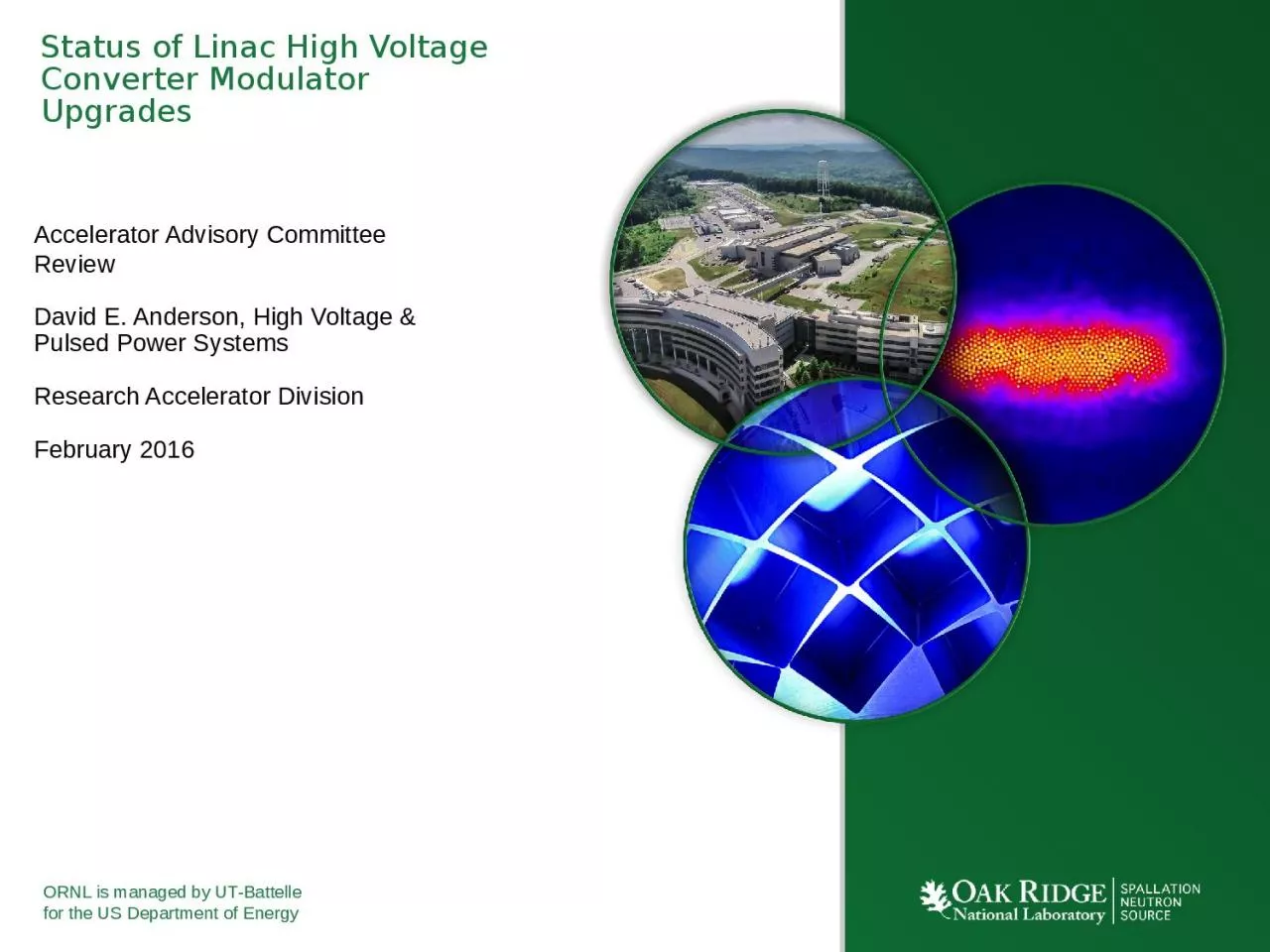 PPT-Status of Linac High Voltage Converter Modulator Upgrades