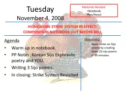 Tuesday November 4, 2008