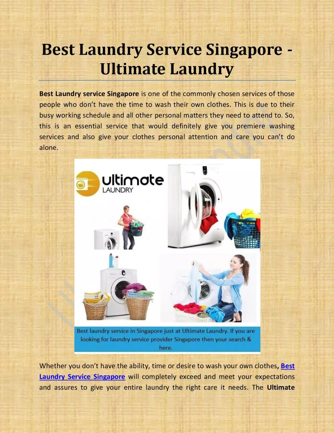 PDF-Best Laundry Service Singapore - Ultimate Laundry