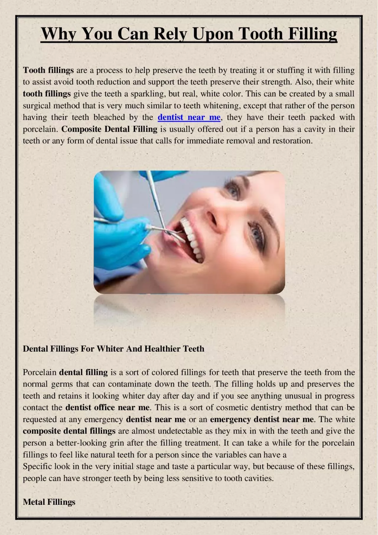 PDF-Why You Can Rely Upon Tooth Filling