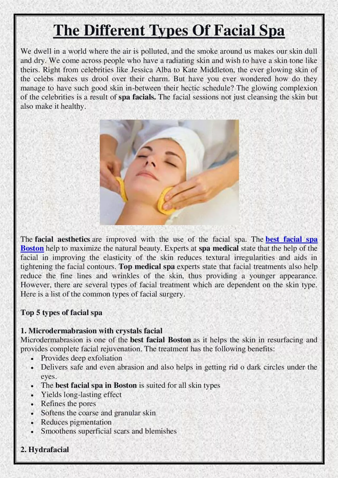 PDF-The Different Types Of Facial Spa