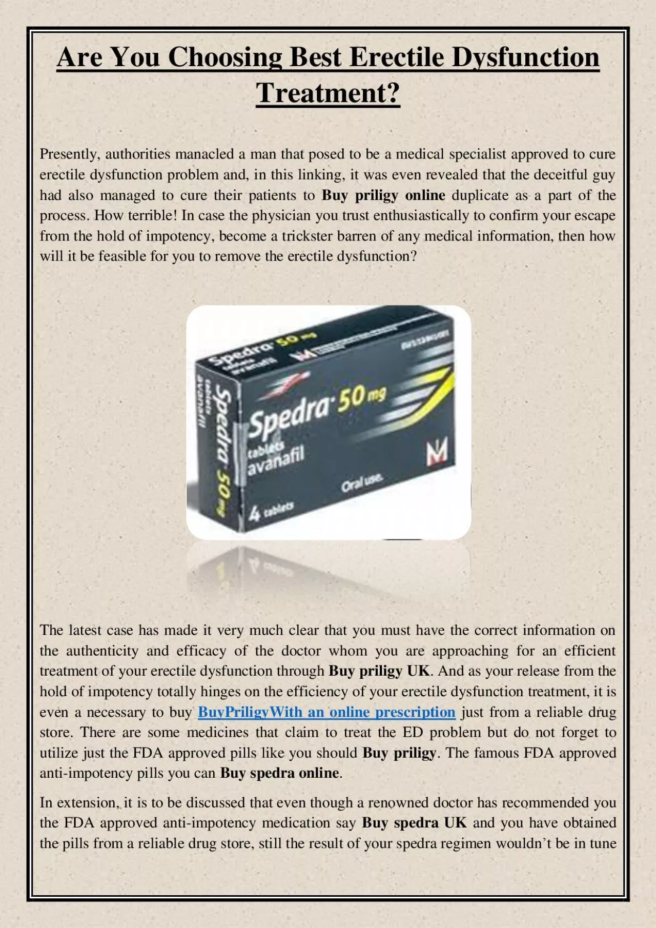 PDF-Are You Choosing Best Erectile Dysfunction Treatment?