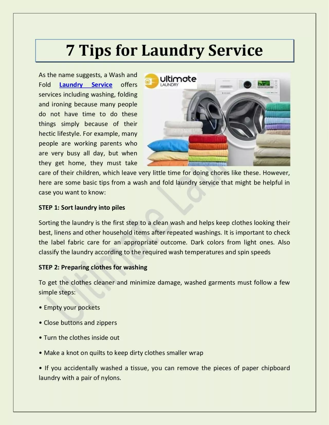 PDF-7 Tips for Laundry Service