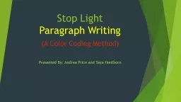 Stop Light  Paragraph Writing
