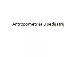 Antropometrija u pedijatriji