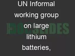 IEC (Dittrich) UN Informal working group on large lithium batteries, Washington,  2014-09-29