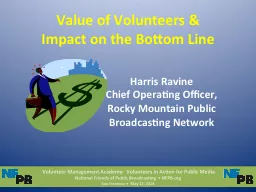 Value of Volunteers &