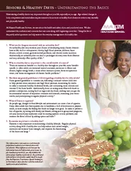 Seniors  Healthy Diets Understanding the Basics Mainta