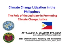 Climate Change Litigation in the Philippines