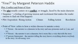 Fine?  by Margaret Peterson Haddix