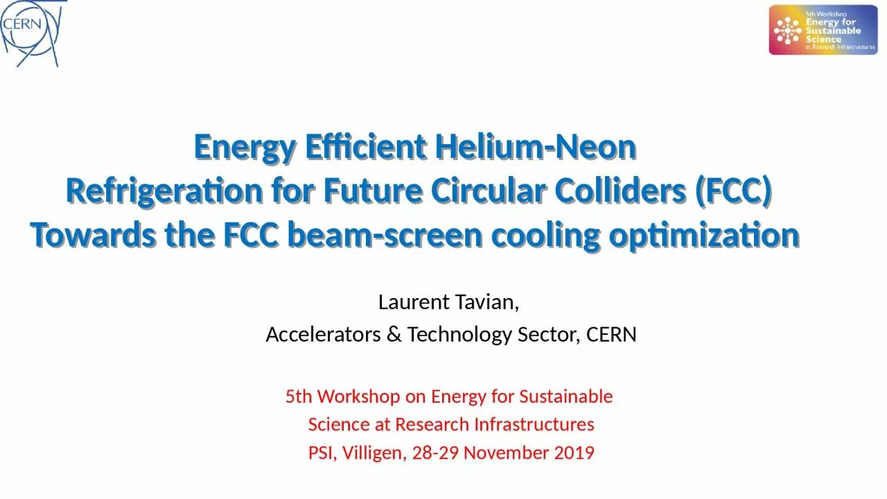 PPT-Energy Efficient Helium-Neon Refrigeration for Future Circular Colliders (FCC) Towards