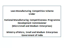 Lean Manufacturing Competitive