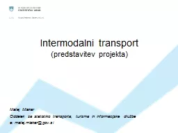 Intermodalni transport (predstavitev projekta)