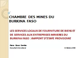 CHAMBRE DES MINES DU BURKINA FASO