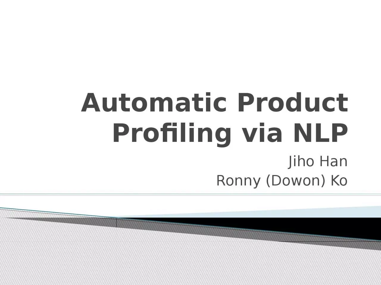 PPT-Automatic Product Profiling via NLP