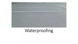 Waterproofing Types of Waterproofing