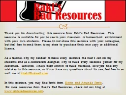 Thank you for downloading this resource from Raki’s Rad Resources.  This resource is available fo