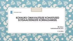 kohaliku  omavalitsuse  kohustused