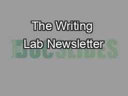 The Writing Lab Newsletter