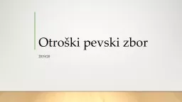 Otroški pevski zbor 2019/20