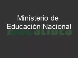 Ministerio de Educación Nacional