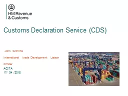 Customs Declaration Service (CDS)
