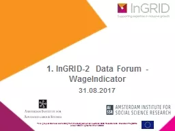 1. InGRID-2   Data  Forum -
