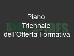 Piano Triennale dell’Offerta Formativa