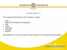 PPT-Hvordan jobber vi? Vi har organisert vårt arbeid og våre prosjekter i grupper: