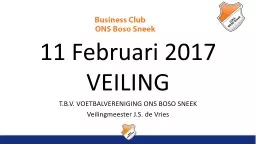 11 Februari 2017 VEILING