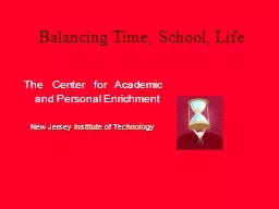 Balancing Time, School, Life