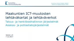 Maakuntien ICT-muutosten tehtäväkartat ja tehtäväverkot