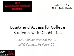 Equity and Access for College Students with Disabilities