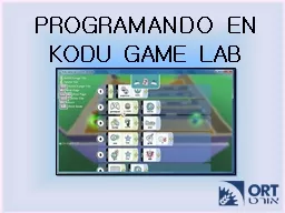 PROGRAMANDO EN KODU GAME LAB