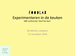 FoodLAB Experimenteren in de keuken