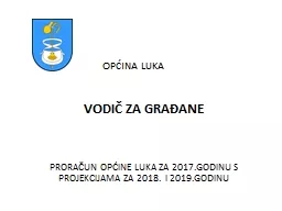 OPĆINA LUKA VODIČ ZA GRAĐANE