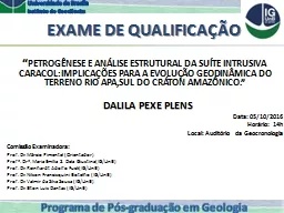 EXAME DE QUALIFICAÇÃO “