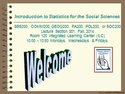 Introduction to Statistics for the Social Sciences