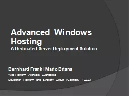 Advanced  Windows Hosting