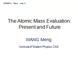 The  Atomic  Mass  Evaluation: